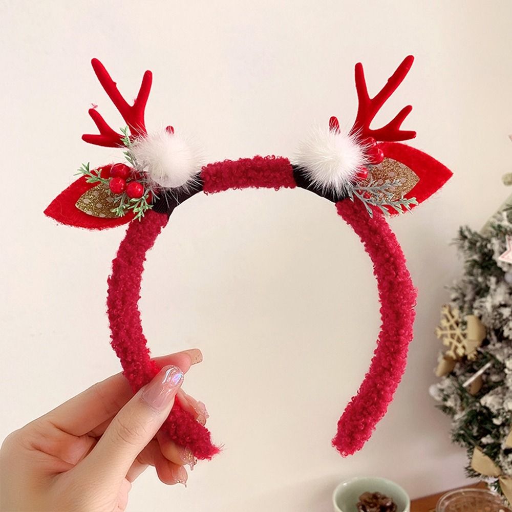 Reindeer Antlers Headband - 귀여운 크리스마스 장식 크리스마스 머리띠 엘프