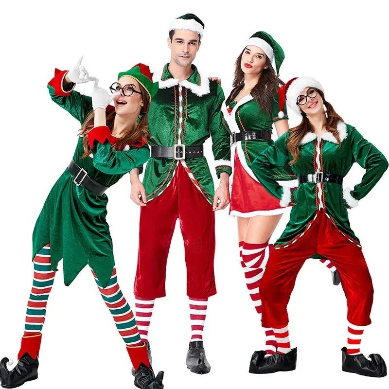 Elf Costume Christmas - 산타클로스 코스프레 의상 크리스마스 그린 크리스마스