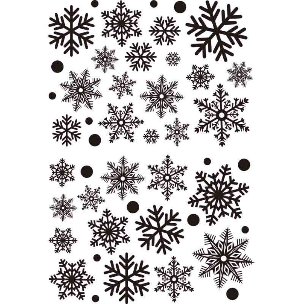 Snowflake Window Decal - 30pcs PVC 크리스마스 눈송이 스티커 정전기