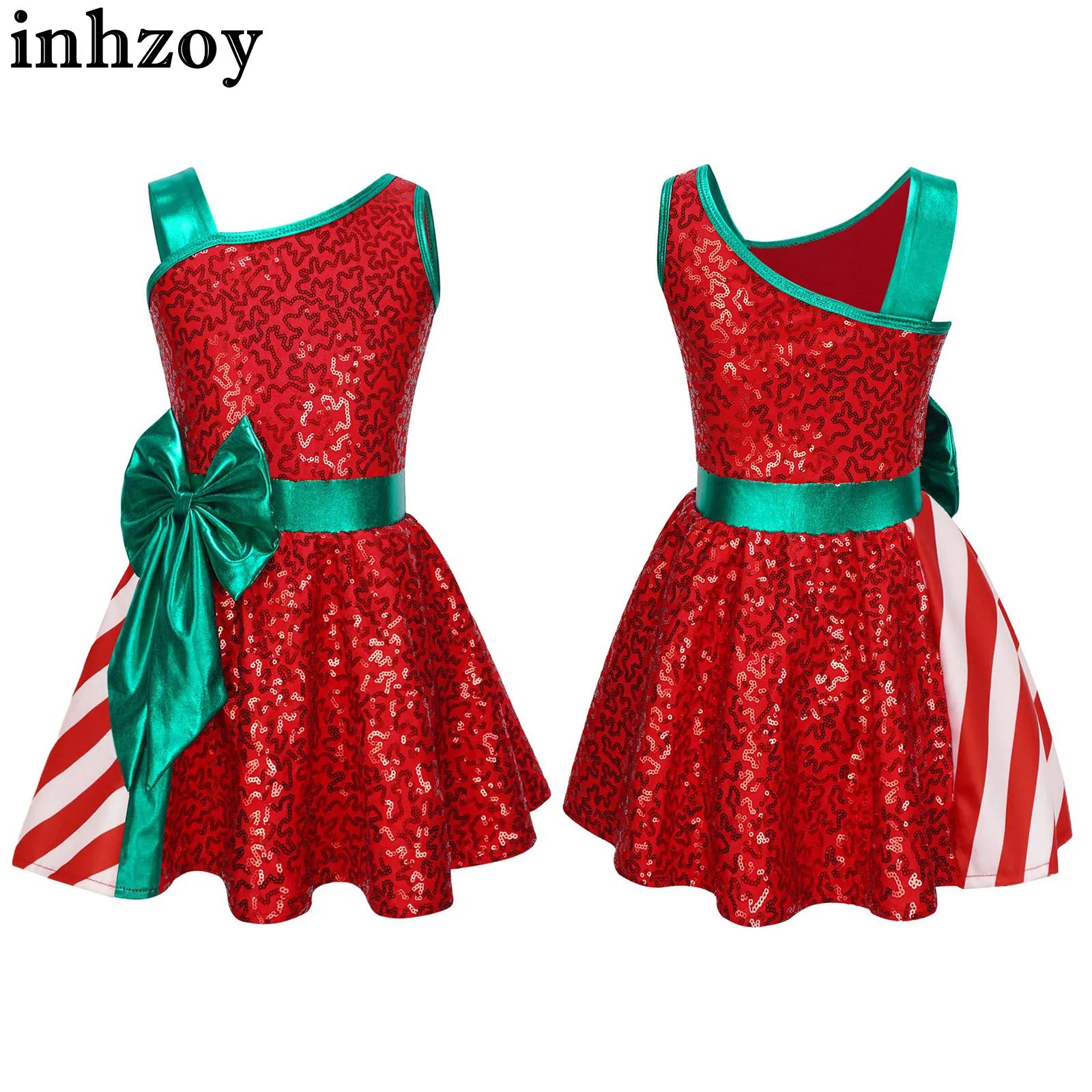 Elf Costume Christmas - 어린이 소녀 크리스마스 파티 드레스 민소매