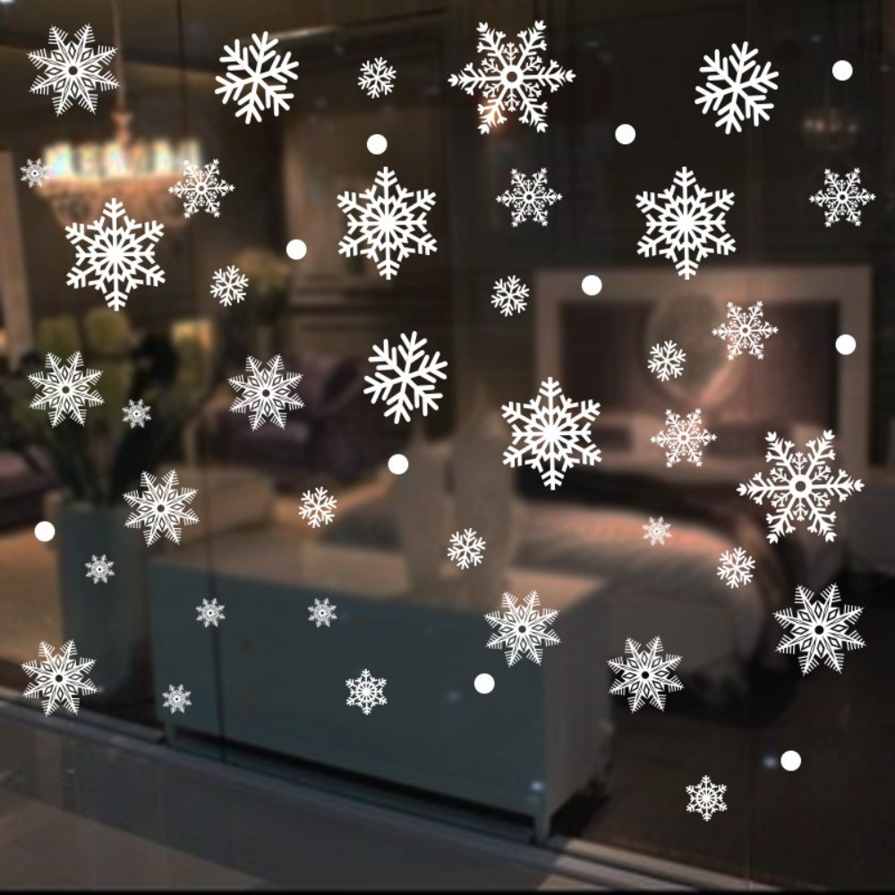 30pcs PVC 크리스마스 눈송이 스티커 정전기 유리 - Snowflake Window Decal 리뷰 및 가격