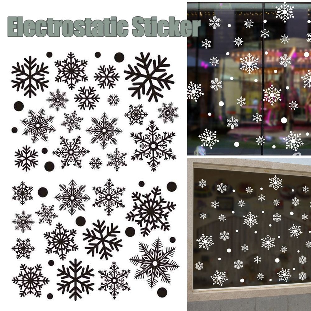30pcs PVC 크리스마스 눈송이 스티커 정전기 유리 - Snowflake Window Decal 리뷰 및 가격