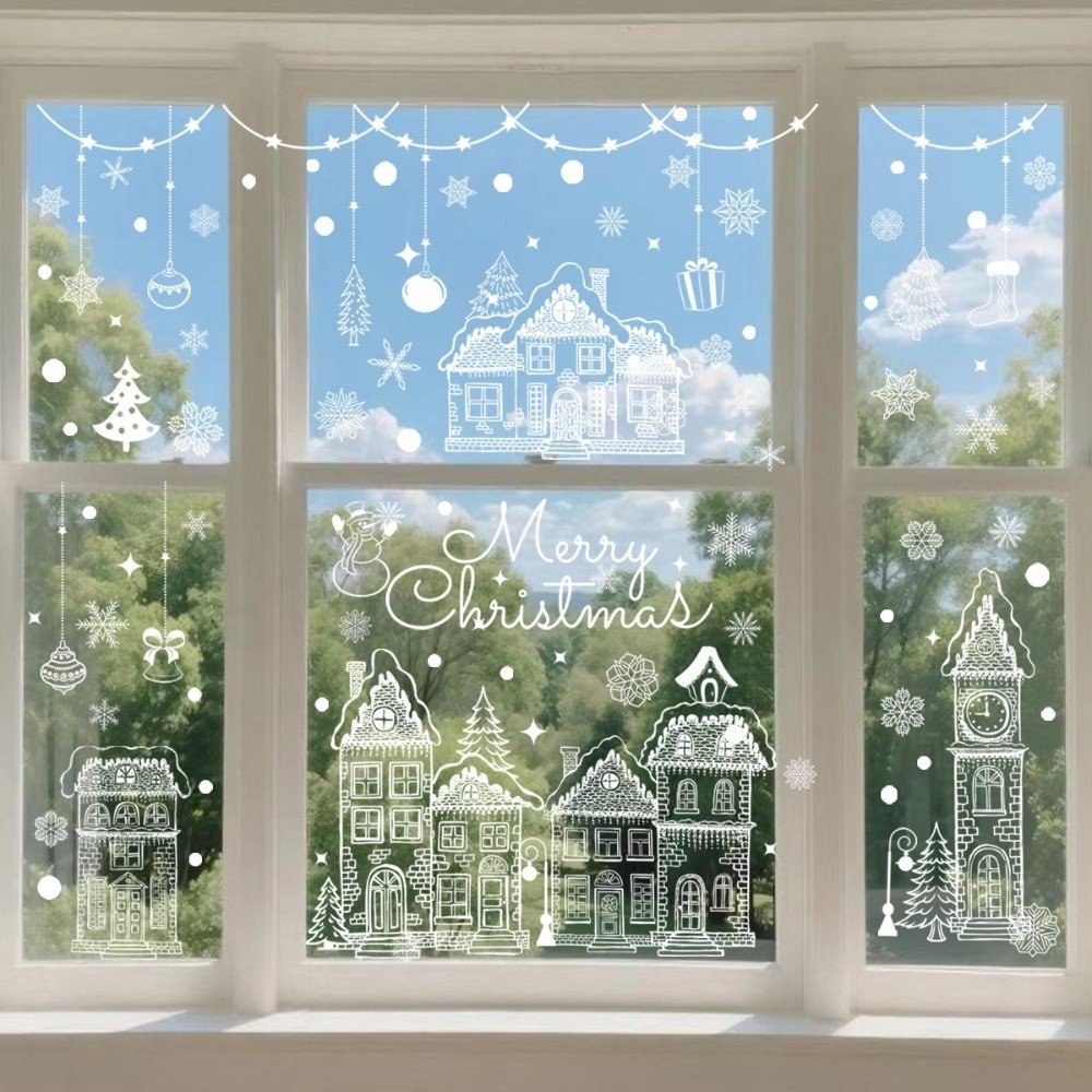 PVC 크리스마스 창문 스티커 셀프 접착 DIY 크리스 - Snowflake Window Decal 리뷰 및 가격