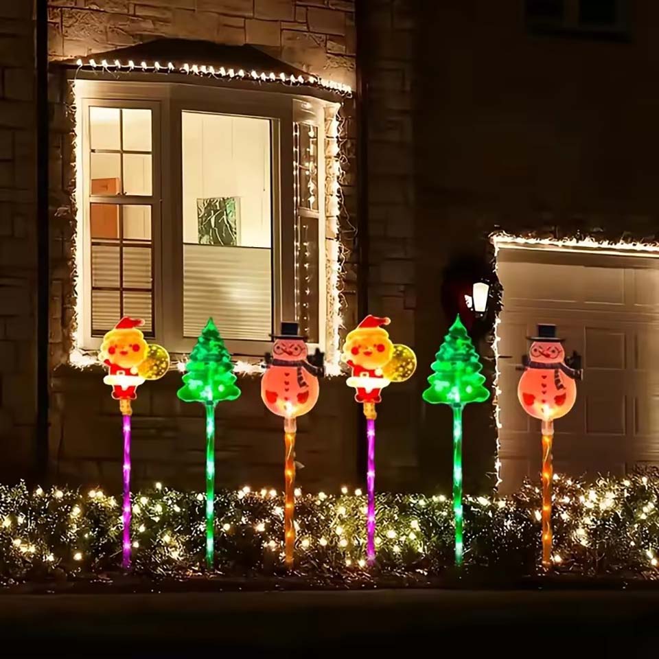 솔라 산타클로스 & 크리스마스 트리 & 엘크 6 in  - Christmas Lights Outdoor 리뷰 및 가격