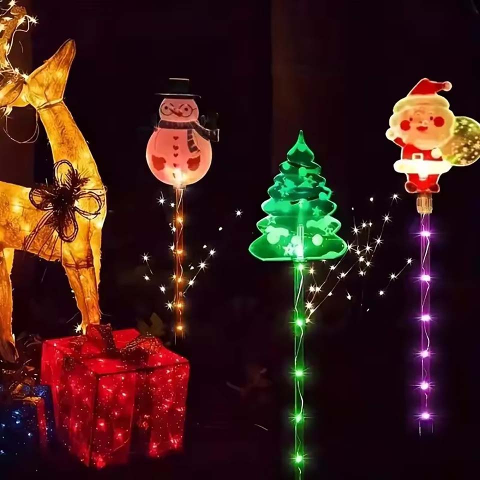 솔라 산타클로스 & 크리스마스 트리 & 엘크 6 in  - Christmas Lights Outdoor 리뷰 및 가격