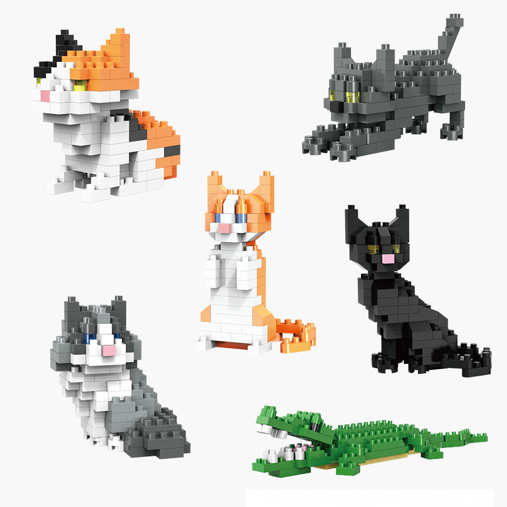 마이크로 미니 빌딩 블록 꽃 고양이 모델, 귀여운 DI - Lego Set Technic 리뷰 및 가격