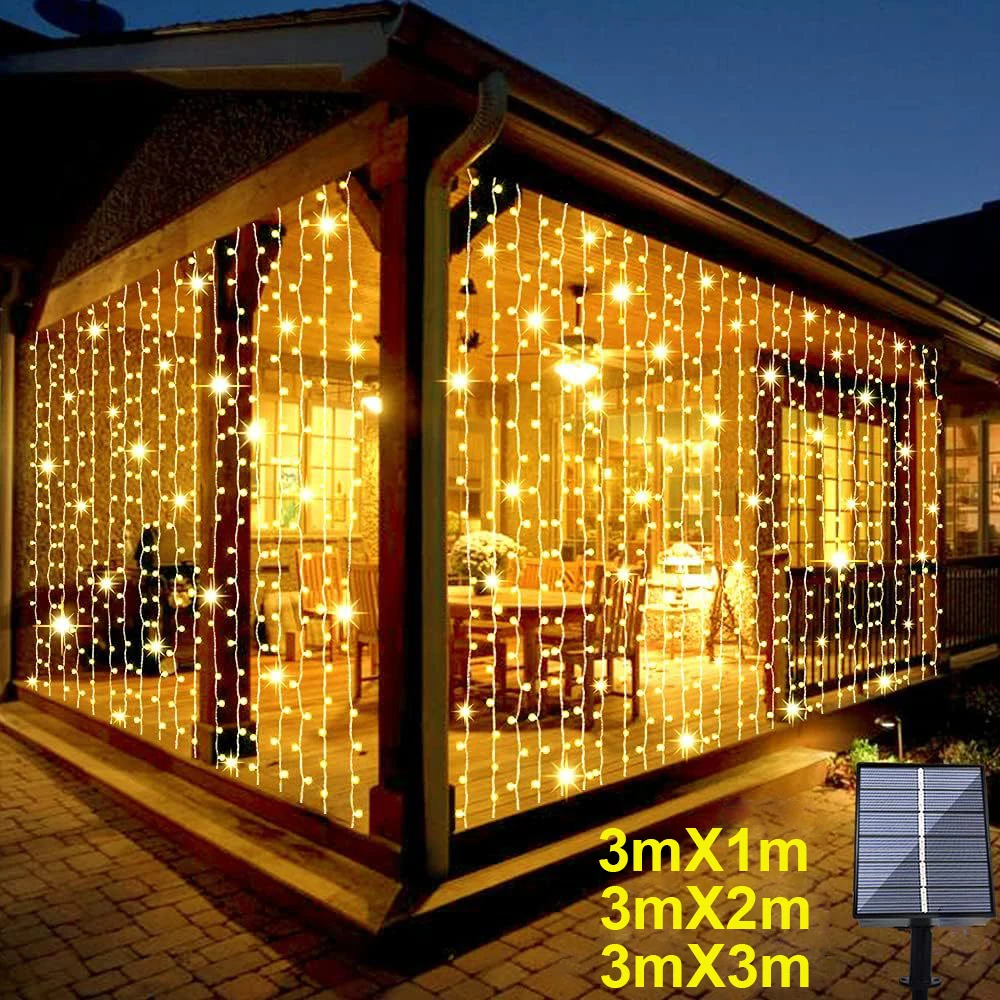 태양광 LED 커튼 조명 야외 여름 솔라 페어리 스트링 - Christmas Lights Outdoor 리뷰 및 가격