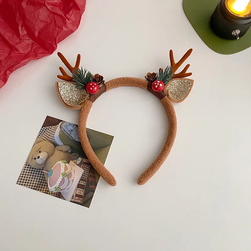 크리스마스 머리띠 순록 뿔 경적 꽃 헤어 밴드 걸쇠 모 - Reindeer Antlers Headband 리뷰 및 가격