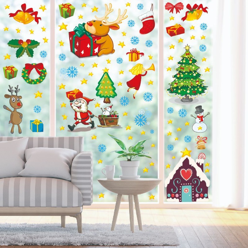 4개입 PVC 크리스마스 눈송이 창문 스티커 유리 데칼 - Snowflake Window Decal 리뷰 및 가격