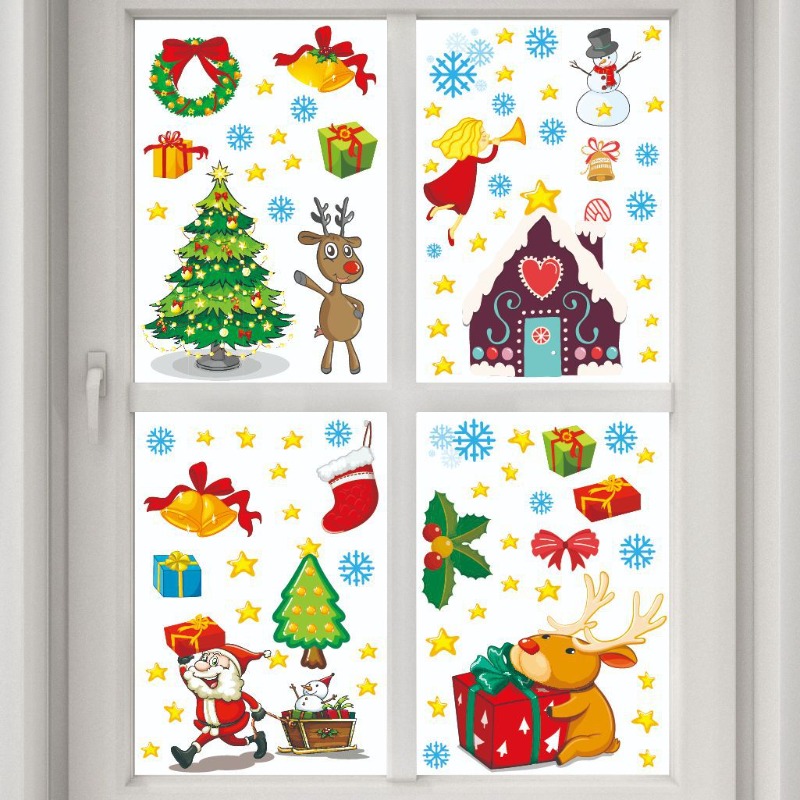 4개입 PVC 크리스마스 눈송이 창문 스티커 유리 데칼 - Snowflake Window Decal 리뷰 및 가격