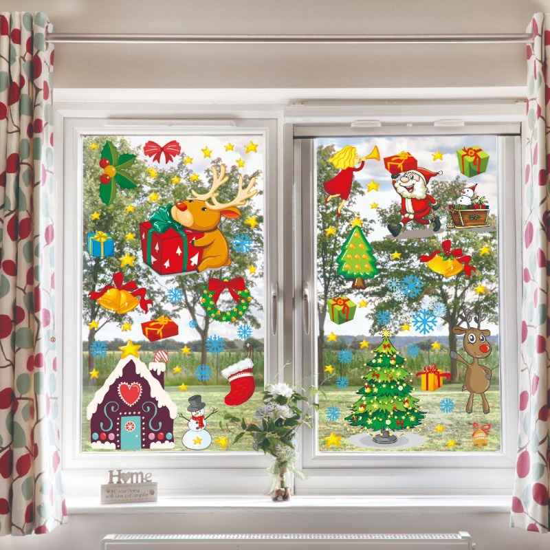 4개입 PVC 크리스마스 눈송이 창문 스티커 유리 데칼 - Snowflake Window Decal 리뷰 및 가격