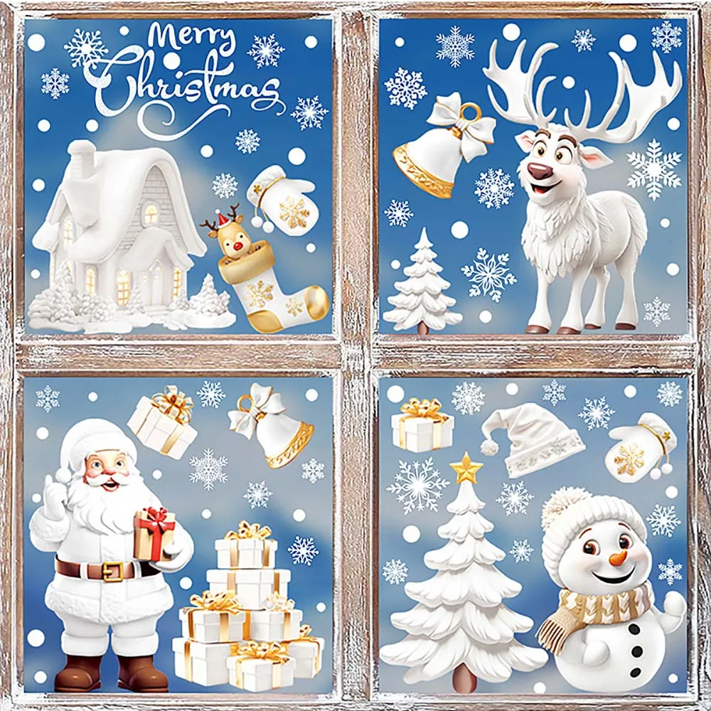 크리스마스 창 스티커 크리스마스 트리 하우스 눈송이 유 - Snowflake Window Decal 리뷰 및 가격